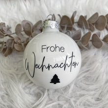 Lade das Bild in den Galerie-Viewer, Christbaumkugel &quot;Frohe Weihnachten&quot; (Kunststoff)
